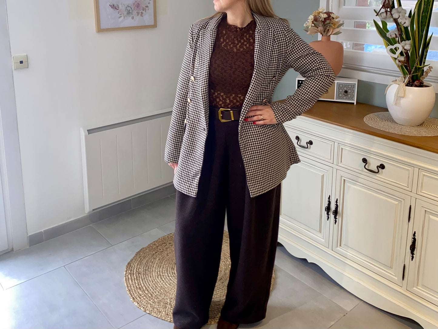 Pantalon Flanelle avec ceinture