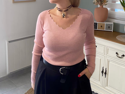 Top/ Pull côtelé