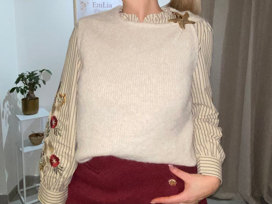 Pull sans manche étoile