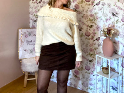 Pull Blandine - torsadée & Col bardot