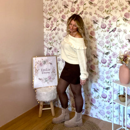 Pull Blandine - torsadée & Col bardot