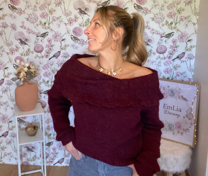 Pull Blandine - torsadée & Col bardot