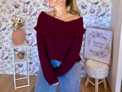 Pull Blandine - torsadée & Col bardot