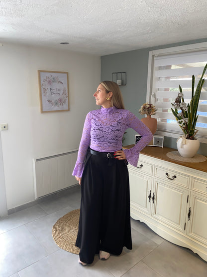 Top en dentelle Violette