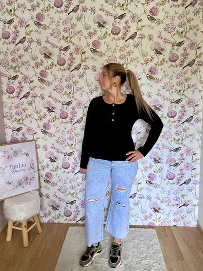 Top Lia -  manches longues Noir