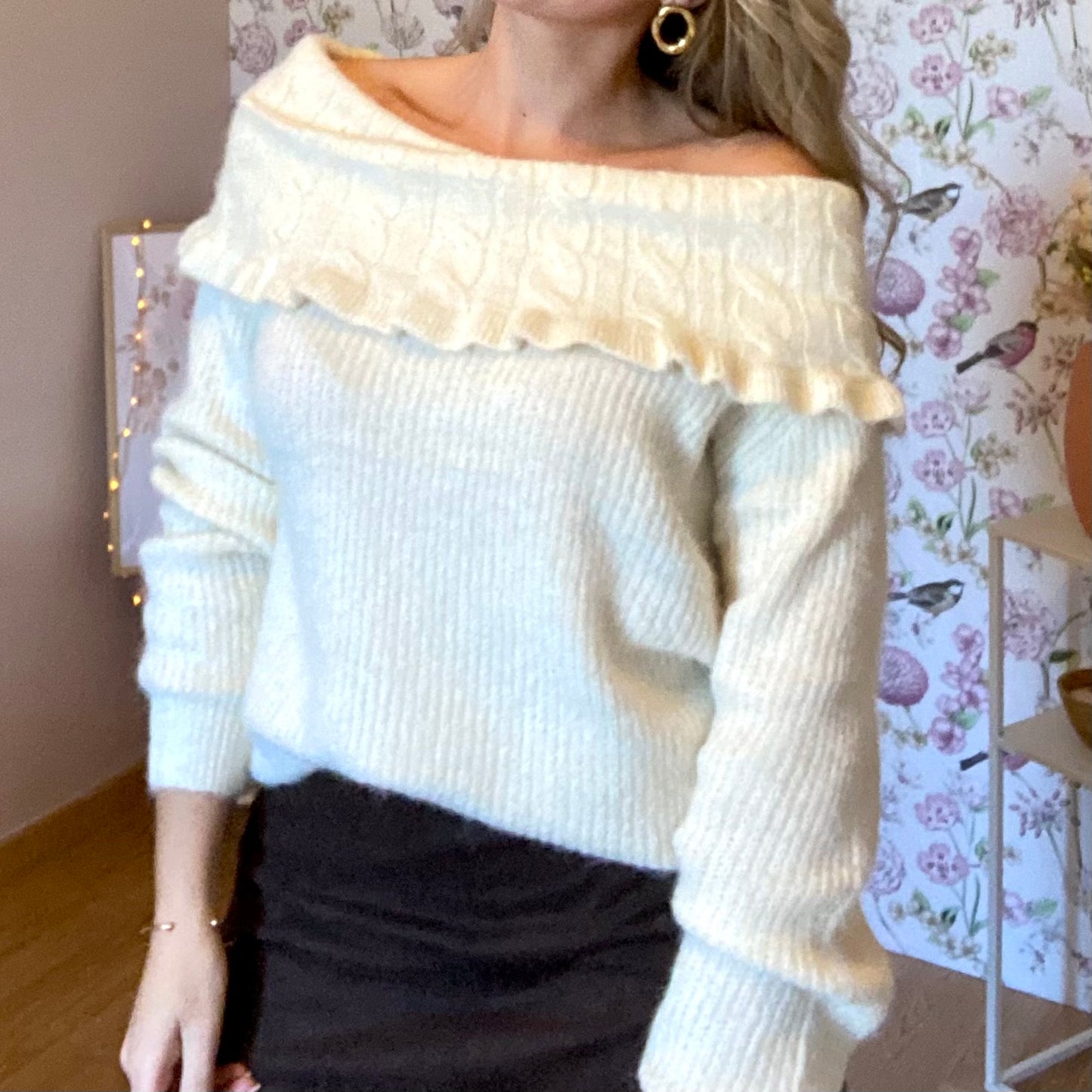 Pull Blandine - torsadée & Col bardot