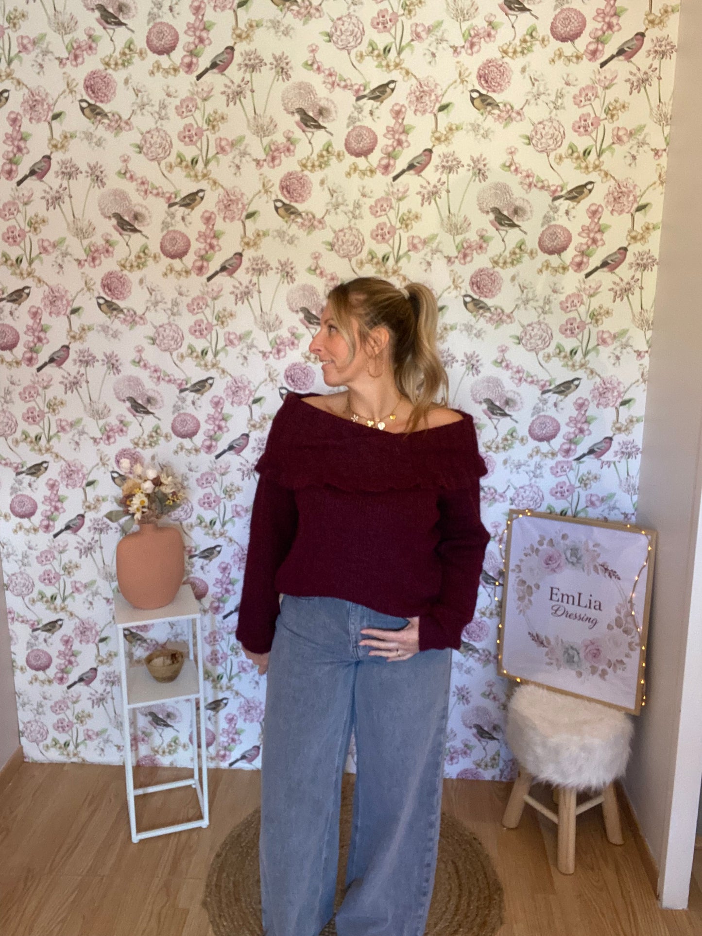 Pull Blandine - torsadée & Col bardot