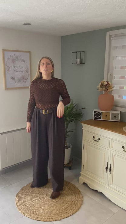 Pantalon Flanelle avec ceinture